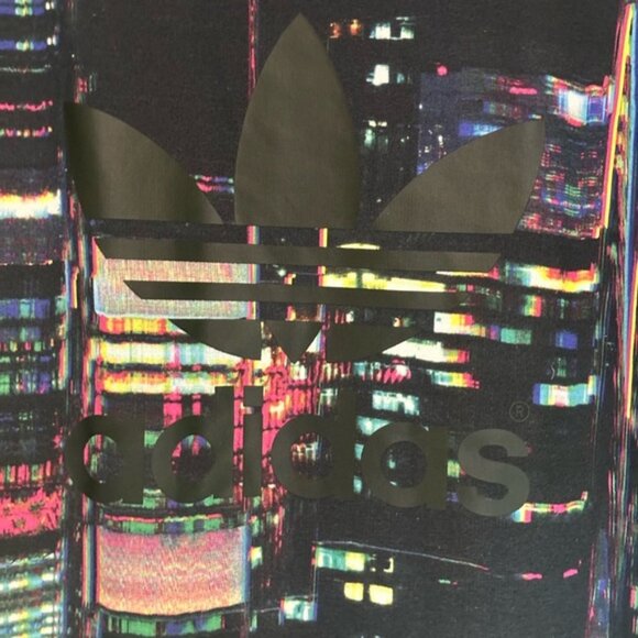 Adidas black trefoil Tokyo City printed pullover sweater size M - Picture 4 of 8